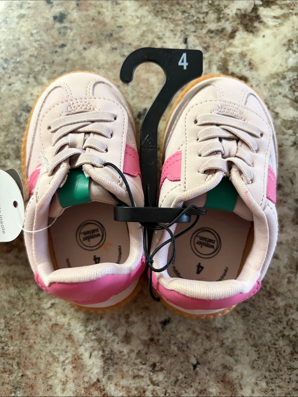 wonder nation Pink and Green Girls' Sneakers